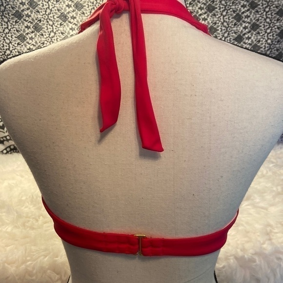 Victorias Secret Bikini Top 36C bombshell halter fuchsia pink push up un… - Picture 2 of 7